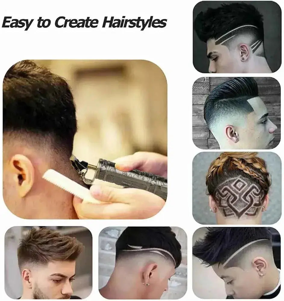 Metal Body T9 Trimmer VINTAGE T9 Dragon Style Metal Rechargeable Electric Hair Clipper Cutting Machine Professional Hair Barber Trimmer Pakzone