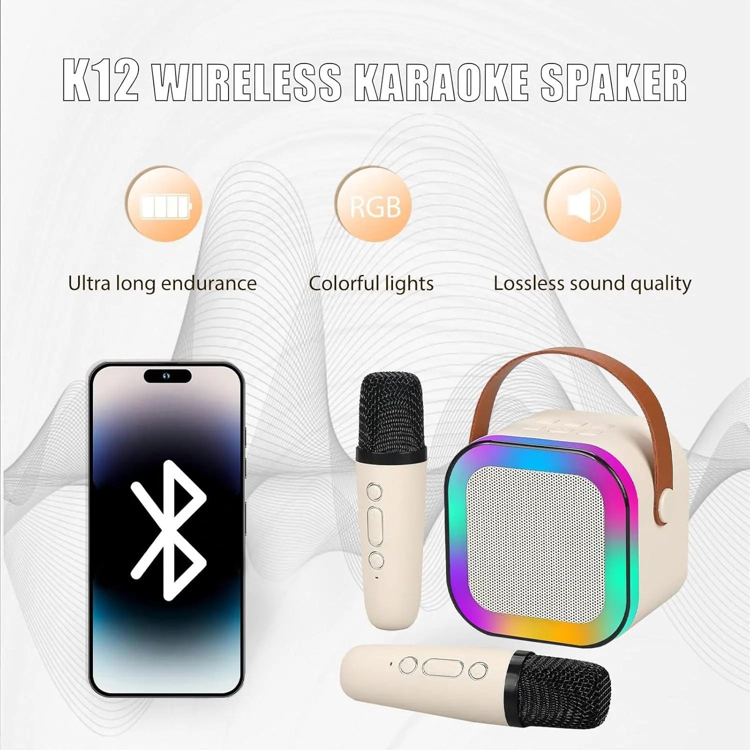Double MIC WITH SPEAKER K12 Karaoke Machine Pakzone