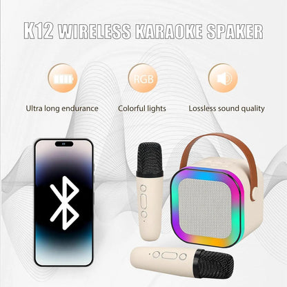 Double MIC WITH SPEAKER K12 Karaoke Machine Pakzone